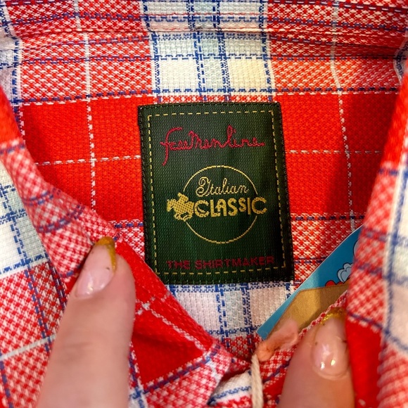 70s Vintage Menswear Plaid Western Style Button Up Formal Shirt - Picture 6 of 6